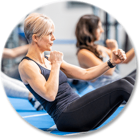 women in an exercise class
