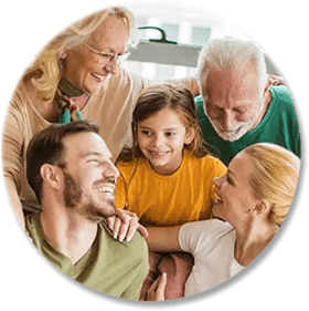 Multigeneration Family gathered together